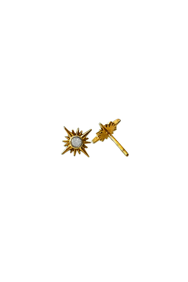 AURA – Solid Gold Stud Earrings