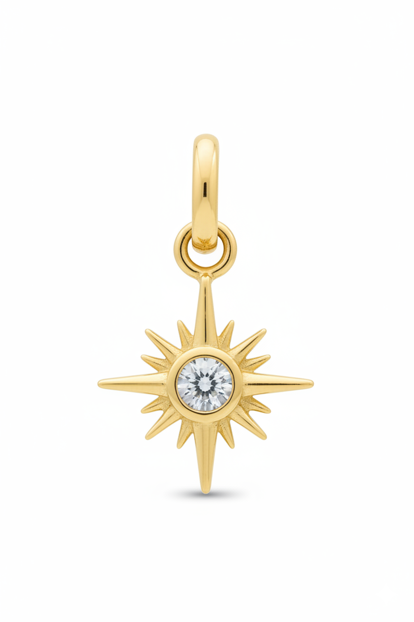 SUN – Solid Gold Charm
