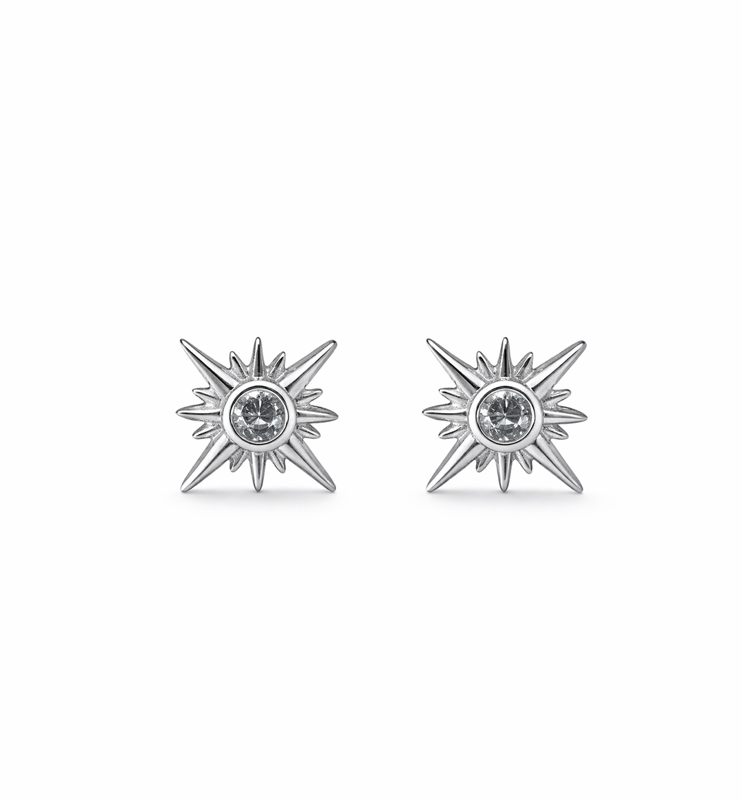 AURA – Solid Silver Stud Earrings