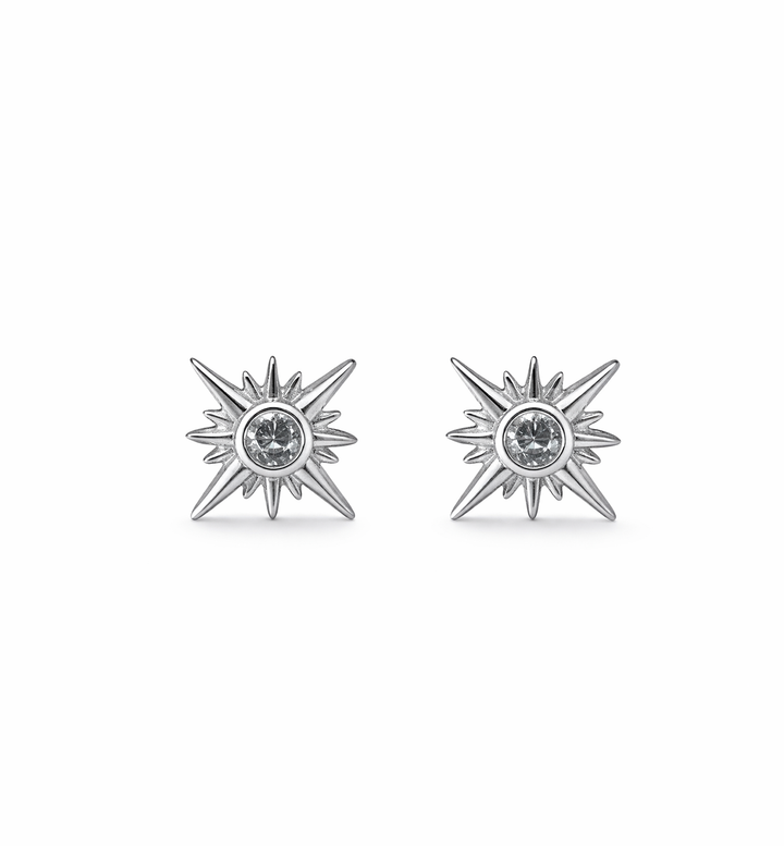 AURA – Solid Silver Stud Earrings
