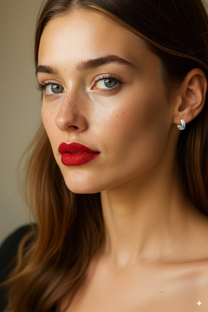 SAND – Solid Silver Huggie Hoop Earrings