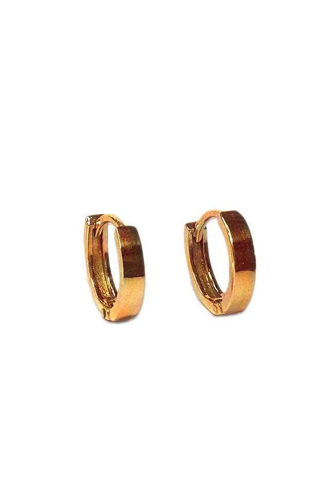 LEAF – Timeless Solid Gold Huggie Hoops