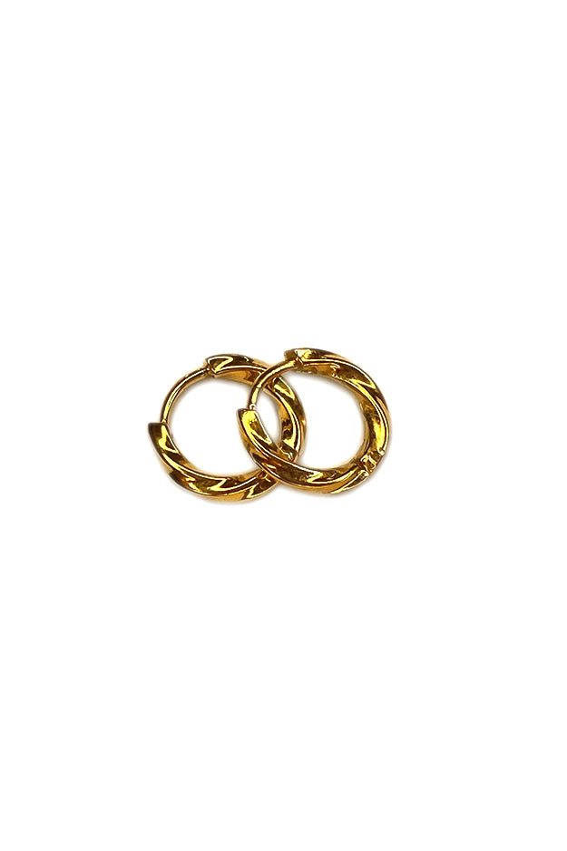 WAVE – Glow Solid Gold Huggies Hoops