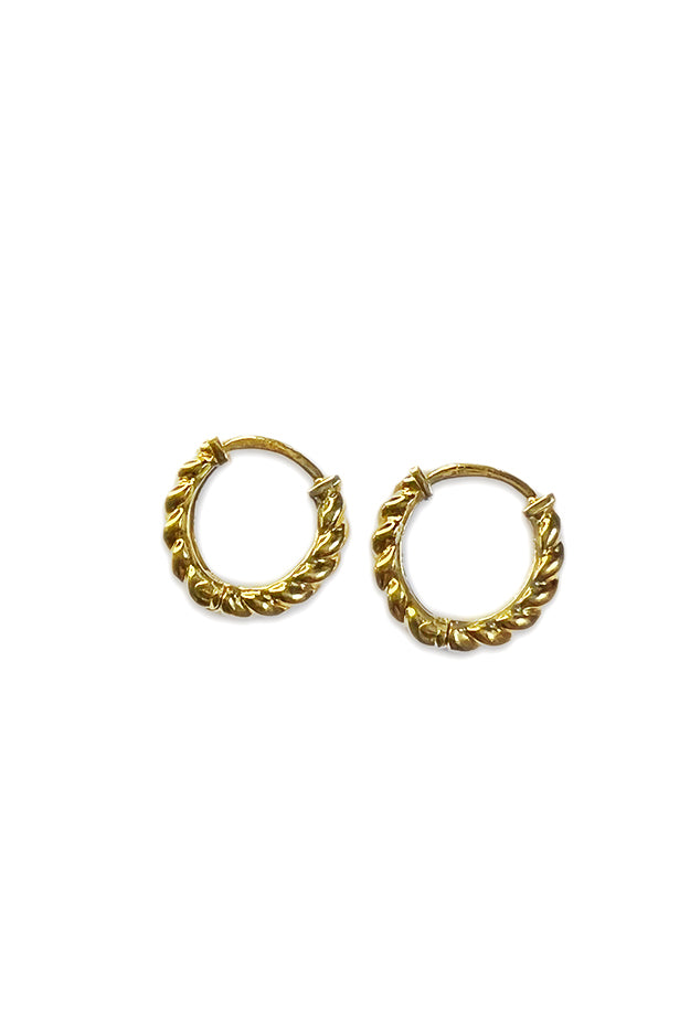 SHELL – Radiance Solid Gold Huggie Hoops