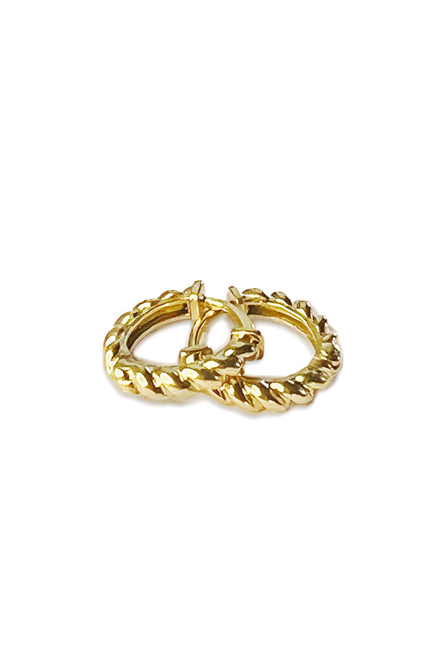 SHELL – Radiance Solid Gold Huggie Hoops