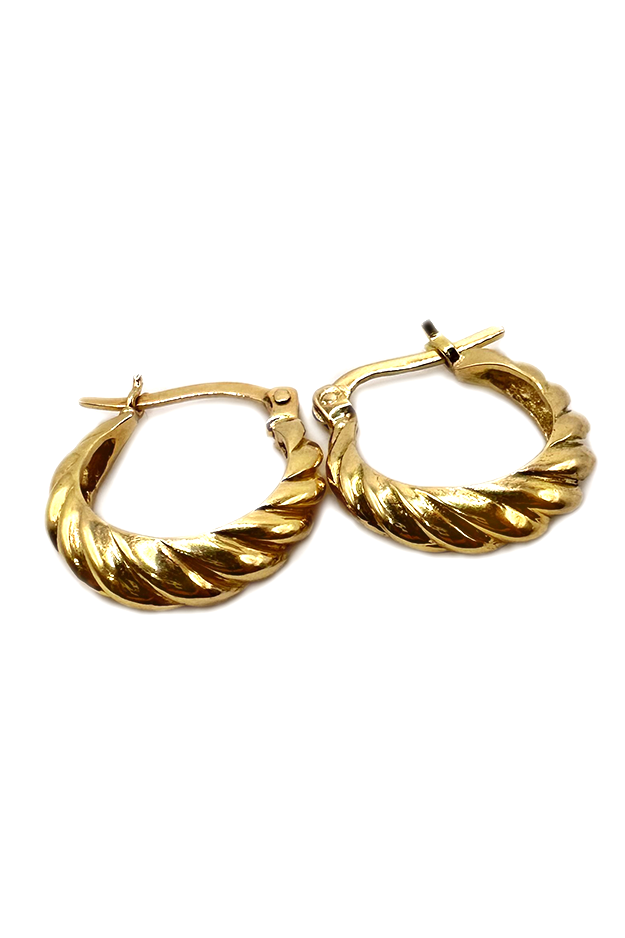 FLOW - Solid Gold Hoop Earring