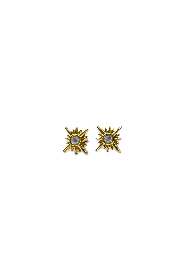 AURA – Solid Gold Stud Earrings