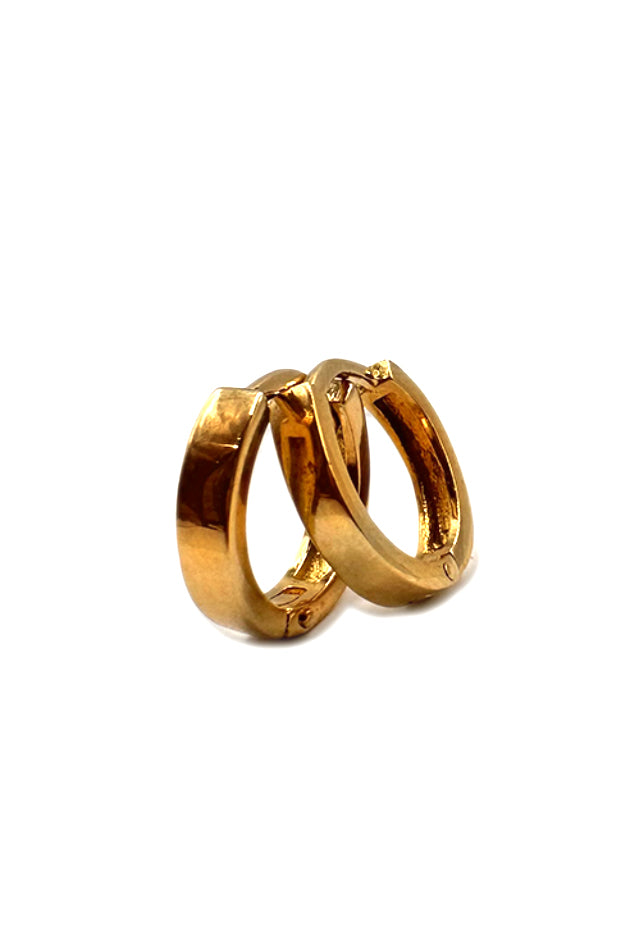 LEAF – Timeless Solid Gold Huggie Hoops