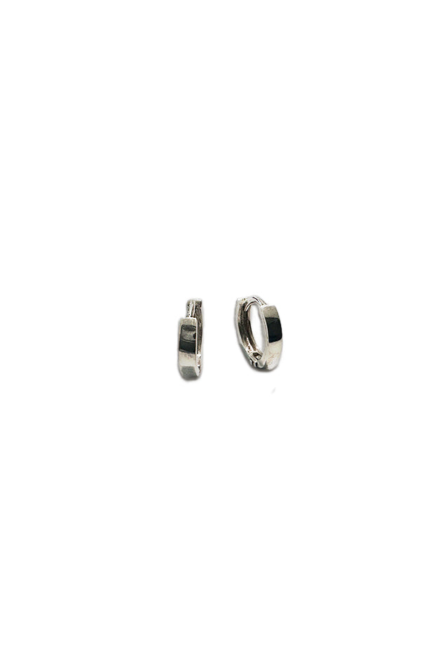LEAF – Solid Silver Huggie Hoop Earrings