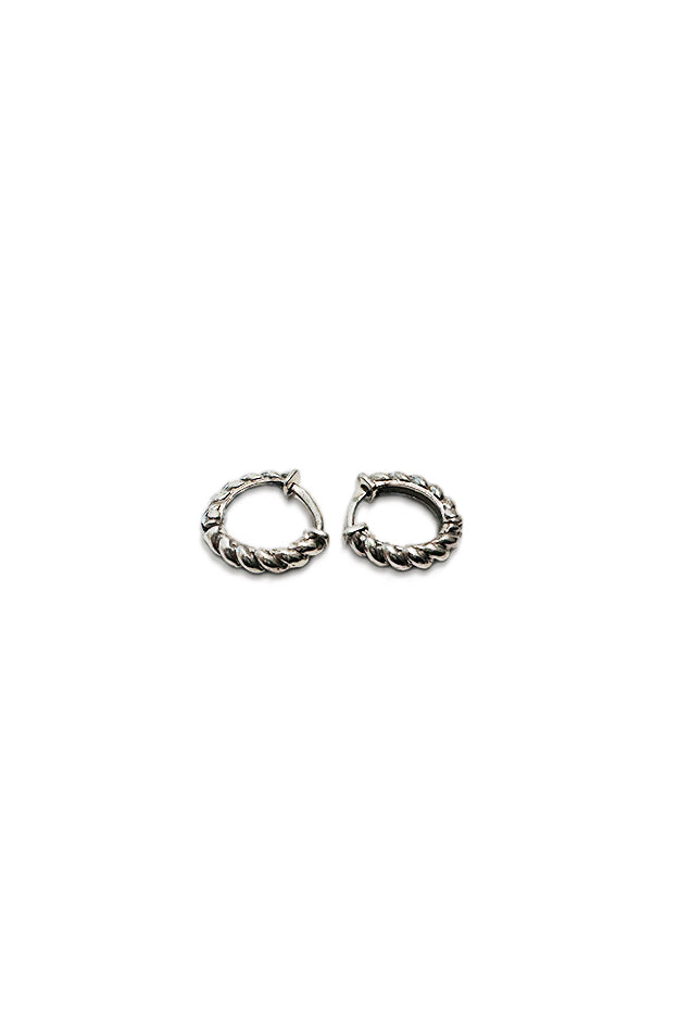 SHELL – Solid Silver Huggie Hoop Earrings