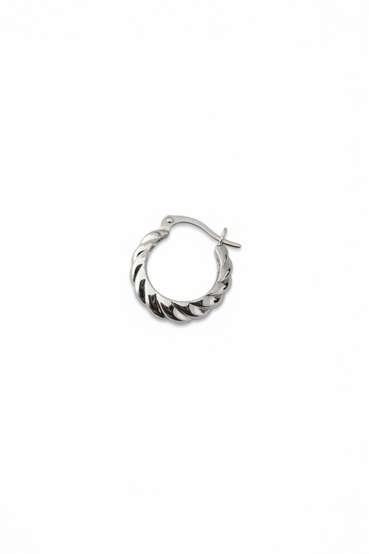 FLOW – Solid Silver Hoop Earrings