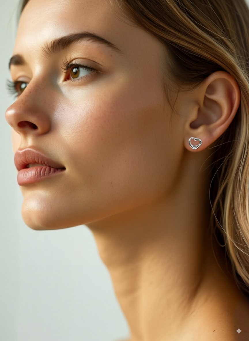 CORA – Solid Silver Stud Earrings